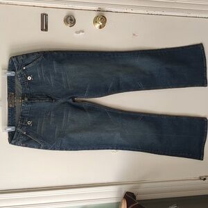 Yuka Jeans dark heavy denim, Size 14